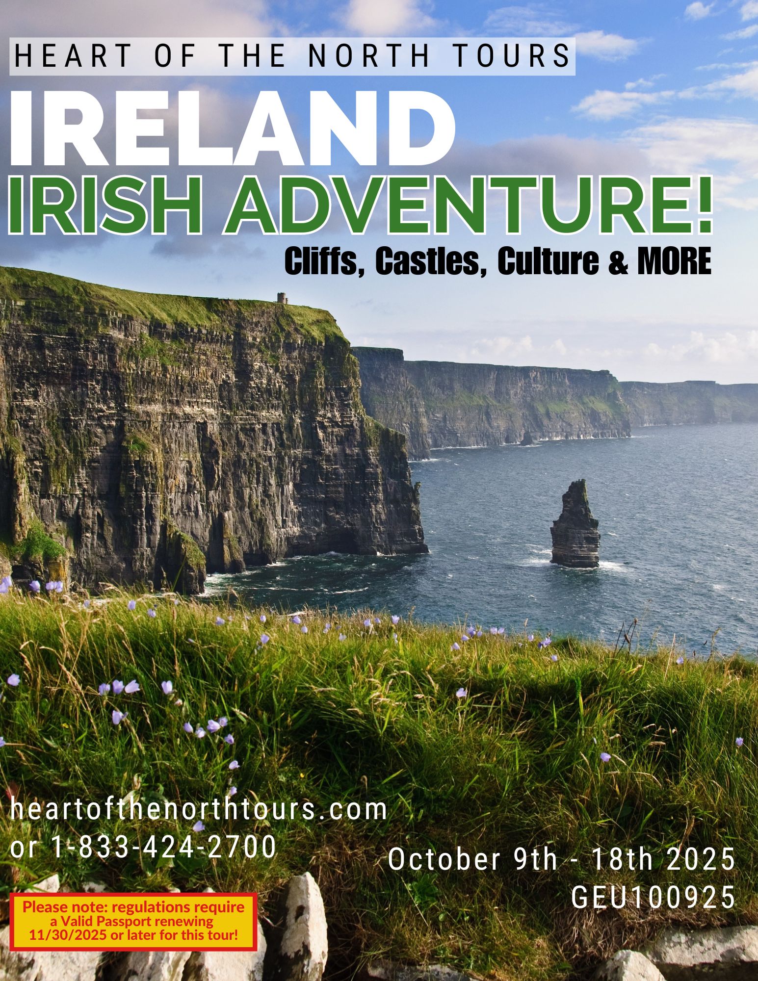 A beautiful site of a colorful historic Irish village main street