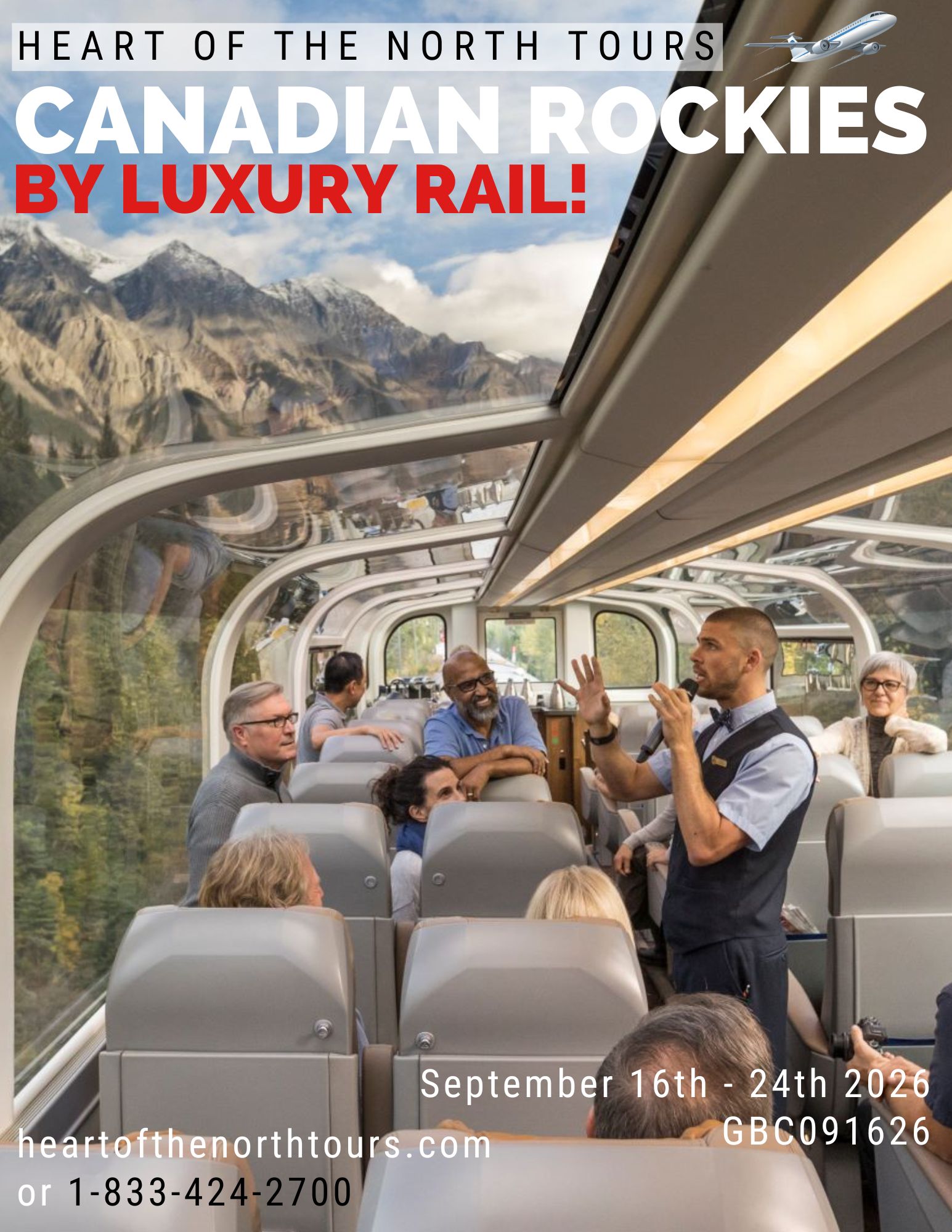 Riding through the mountains on the Rocky Mountaineer